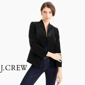 J Crew 365 Jacket Women 22 Going Out Blazer Preppy Whimsigoth Velvet Black K2627